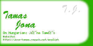 tamas jona business card